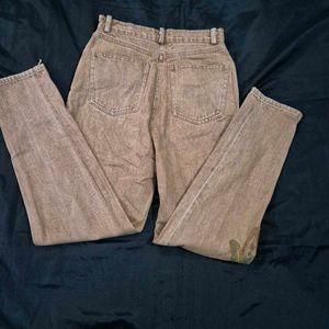 Vintage Embroidered Denim Jeans/korean