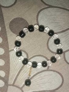 Black & Clear Beaded Bracelet