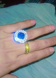 Statement Ring with Blue Stone. Combo Offer