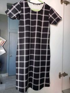 Black And White Checked Dress