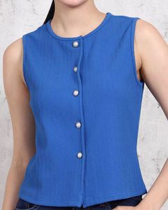 Blue Sleeveless Top