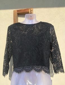 Black Lace Crop Top
