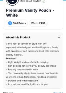 Smytten Premium Vanity Pouch – Elegant &amp; Spacious