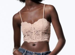 Zara Corsetry Inspired Lace Top