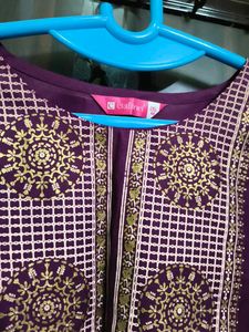 New Modern Purple Embroidered Kurta Set