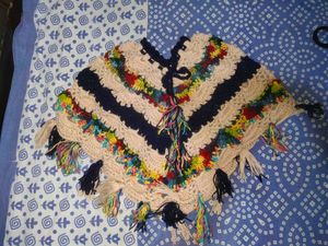 New Kids Winter Wool Handmade Poncho