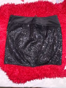 Sparkling Sequin black Mini Skirt