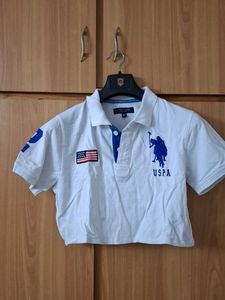 USPA White Polo T-Shirt