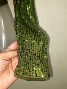 Stunning Green Embellished Kazo Partywear Top❤️