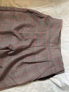 Black Straight Checked Trouser