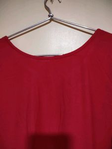 Red Embellished Chikankari Kurti