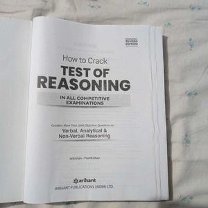 Arihant Cuet Reasoning