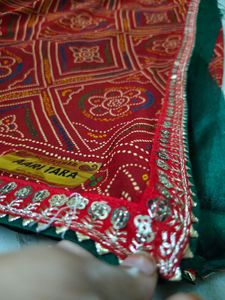 Bandhani Saree With Blouse Piece