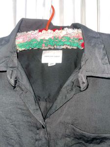 American Eagle Black Button Shirt