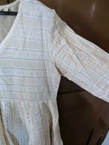 Striped V Neck Kurta