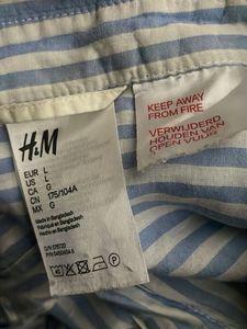 H&amp;M Oversized Striped Shirt For Women