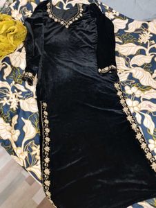Zardozi Work Velvet Kurta