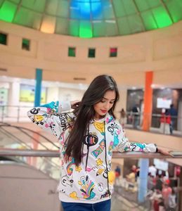 Fun Graphic Print Hoodie