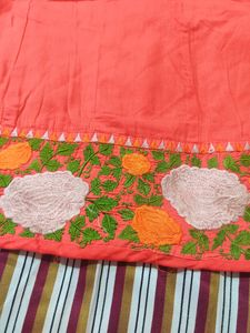 Coral Embroidered Dress - Beautiful Kurti