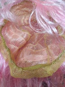 Moira synthetic Baby Pink hair wig for cosplay