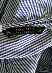 Striped Tie-Back Blouse
