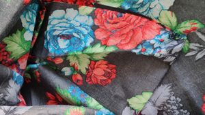 Black Floral Print Kurta 2