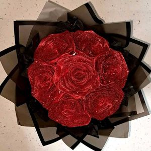 Red Glitter Rose Bouquet