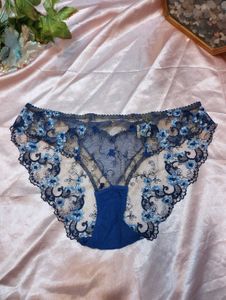 Blue Floral Lace Panties💥