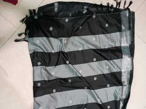 Black And Silver Saree