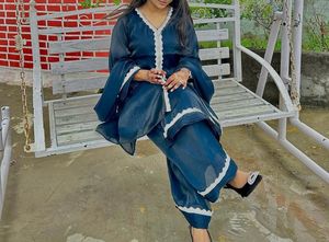 Elegant Navy Blue Kurta Set