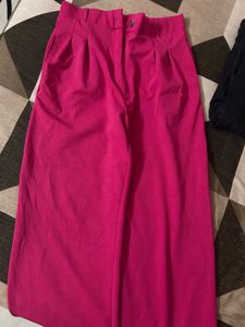 Magenta Wide Leg Pants