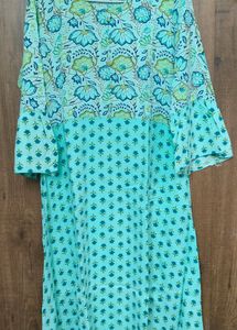 Bright Cyan Blue Kurta