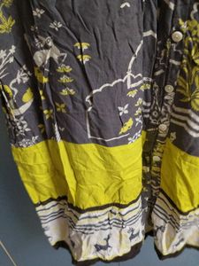 Ash And Yellow Kurti
