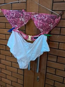 Combo Of Four Imported Fabric Bra N Panty