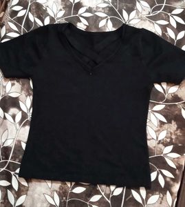 Black V-Neck T-Shirt