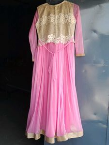 Elegant Pink Ethnic Gown