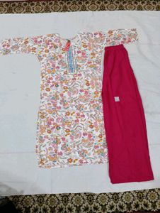 Floral Print Kurti with Palazzo Pants