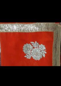 orange saree georgette