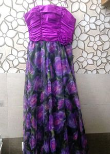 Purple Floral Maxi Dress