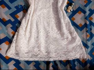 White Lace Sleeveless Dress