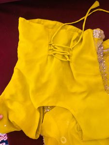 Lime Green Embellished Lehenga Choli Set