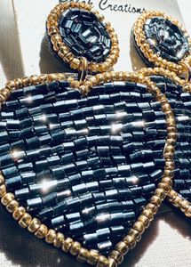 Black Shiny Heart🖤 Earrings