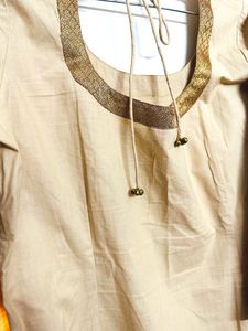 Golden ethnic top