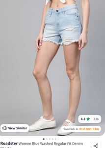 Distressed Denim Shorts