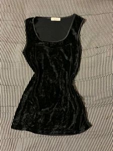 Vintage Black Velvet Top