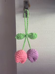 Cute Crochet Tulip Keychain