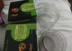 Glass Set Bowls With Lid