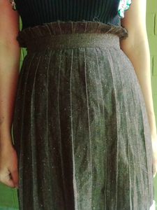Vintage High-waist Pleated Skirt