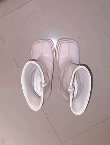 Cream Platform Boots