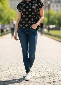 Zudio Black Loose Crop Top